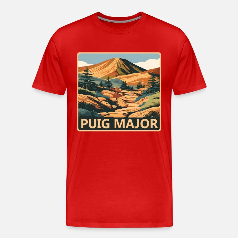 Puig Major Mallorca - Männer Premium Bio T-Shirt - Rot
