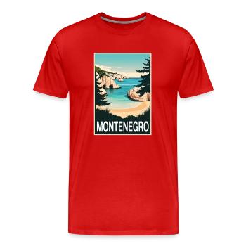 Montenegro - Men's Premium Organic T-Shirt - red - Front - Damien (186cm)