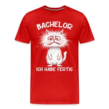 Bachelor Abschluss Absolvent BWL Student Studium - Männer Premium Bio T-Shirt - Rot - Vorne - Damien (186cm)