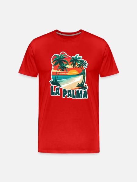 La Palma Canary Islands - Men's Premium Organic T-Shirt - red