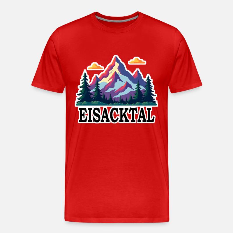 Eisacktal - Männer Premium Bio T-Shirt - Rot