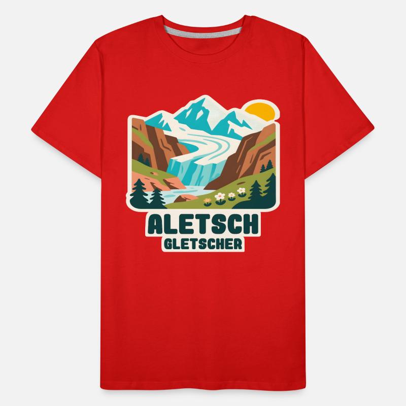 Glacier d’Aletsch T-shirt bio Premium Homme
