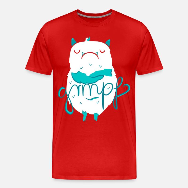 Mr. Grmpf - Männer Premium Bio T-Shirt - Rot