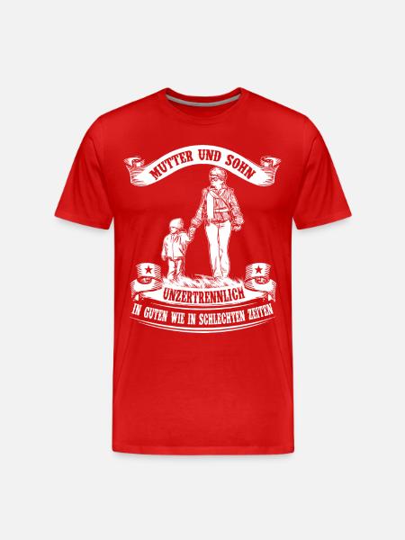 Mère et fils - inséparables - T-shirt bio Premium Homme - rouge