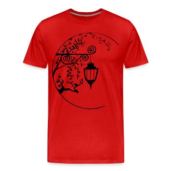 LANTERNE - T-shirt bio Premium Homme - rouge - Devant - Damien (186cm)