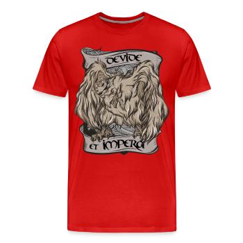 Teile und herrsche - Männer Premium Bio T-Shirt - Rot - Vorne - Damien (186cm)