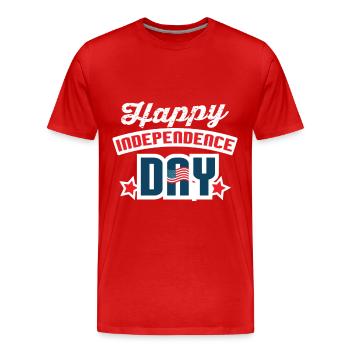Independence Day July 4 - Men's Premium Organic T-Shirt - red - Front - Damien (186cm)