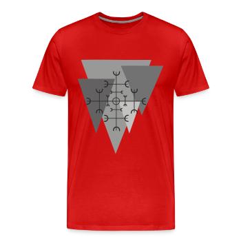 Symbole Protection de la sécurité - T-shirt bio Premium Homme - rouge - Devant - Damien (186cm)