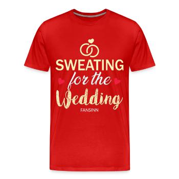 Wedding bachelorette party marriage love gift - Men's Premium Organic T-Shirt - red - Front - Damien (186cm)