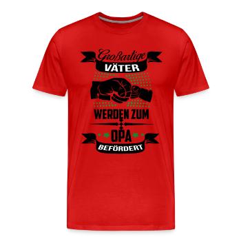 Ich Werde Opa Großvater Papa Beförderung Opa Vater - Männer Premium Bio T-Shirt - Rot - Vorne - Damien (186cm)