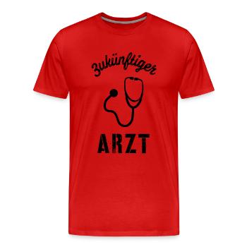 zukünftiger Arzt - Männer Premium Bio T-Shirt - Rot - Vorne - Damien (186cm)