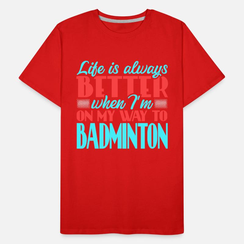 badminton Men's Premium Organic T-Shirt