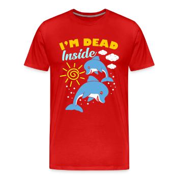 I'm Dead Inside - Männer Premium Bio T-Shirt - Rot - Vorne - Damien (186cm)