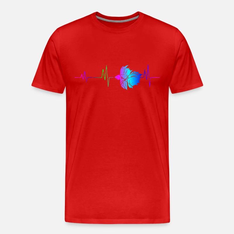 Siamesischer Kampffisch - Männer Premium Bio T-Shirt - Rot