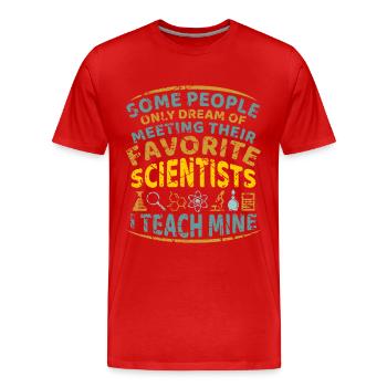 Professeur de biologie professeur de chimie professeur de biologie chimie - T-shirt bio Premium Homme - rouge - Devant - Damien (186cm)