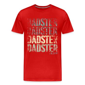 Papa Papa 2020 Estimation Papa Papa Papa - T-shirt bio Premium Homme - rouge - Devant - Damien (186cm)