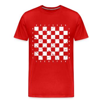 Déguisement d'échiquier - T-shirt bio Premium Homme - rouge - Devant - Damien (186cm)