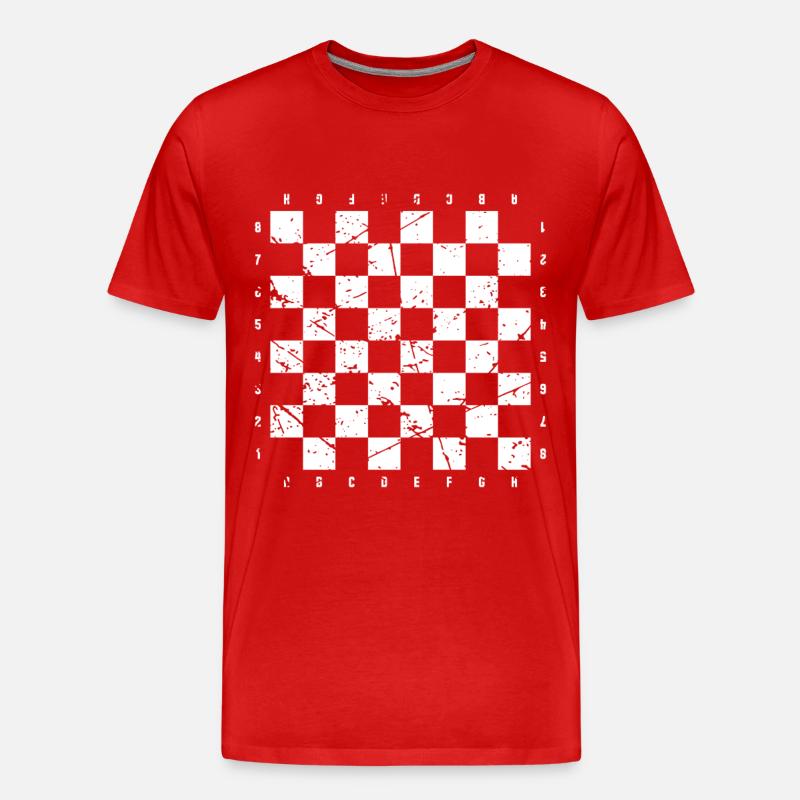 Chessboard Schachbrett Kostüm - Männer Premium Bio T-Shirt - Rot