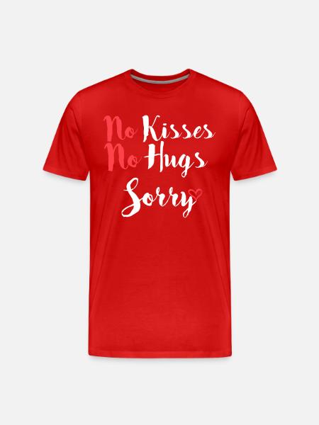 Pas de bisous - T-shirt bio Premium Homme - rouge