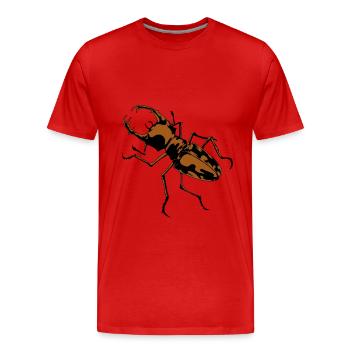 Insectes coléoptères insectes bois insectes - T-shirt bio Premium Homme - rouge - Devant - Damien (186cm)