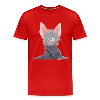 Chauve-souris, Noctambule, Suceur De Sang, Faune, Bébé - T-shirt bio Premium Homme - rouge - Devant - Damien (186cm)