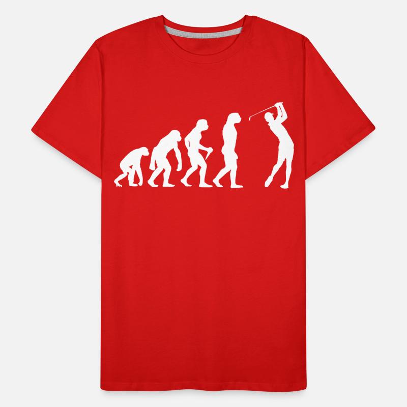 Golf Golfspieler Golfer Evolution Golfspielen Männer Premium Bio T-Shirt