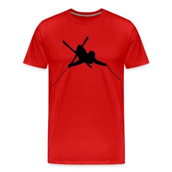 Ski Ski Freerider Ski Free frees - T-shirt bio Premium Homme - rouge - Devant - Damien (186cm)