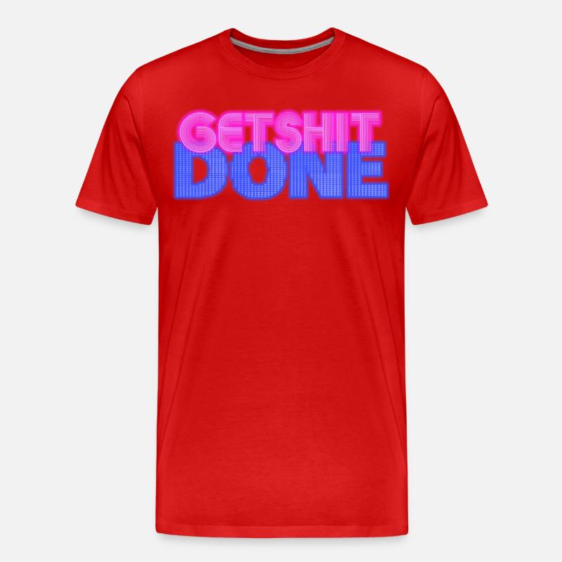 NICEgetshitdoneTRASH - Männer Premium Bio T-Shirt - Rot