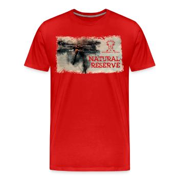 Serie "NATURSCHUTZGEBIET" - Odonate - Männer Premium Bio T-Shirt - Rot - Vorne - Damien (186cm)