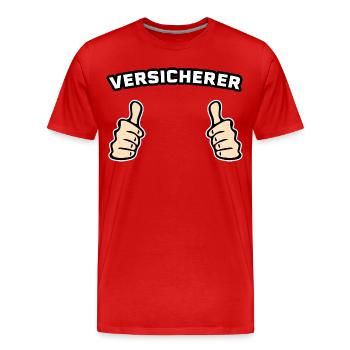 Versicherer Versicherung Geschenkidee - Männer Premium Bio T-Shirt - Rot - Vorne - Damien (186cm)