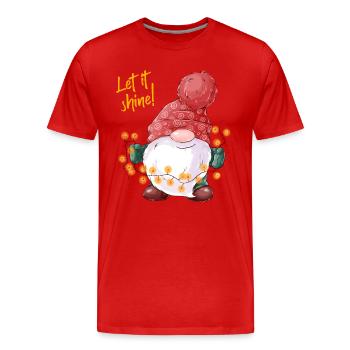 Let it shine! - Männer Premium Bio T-Shirt - Rot - Vorne - Damien (186cm)
