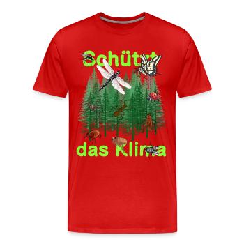 Nature sauvage Forêt Animaux Nature Protection du climat Insectes Animaux - T-shirt bio Premium Homme - rouge - Devant - Damien (186cm)