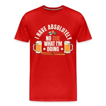 Billard Funny Dicton - Beer Pool Retro Vintage - T-shirt bio Premium Homme - rouge - Devant - Damien (186cm)