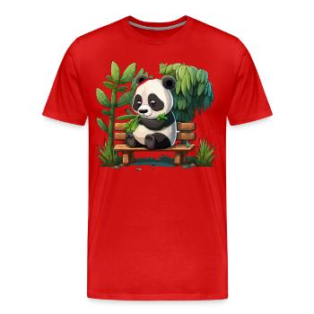 Bambus-Buffet - Männer Premium Bio T-Shirt - Rot - Vorne - Damien (186cm)
