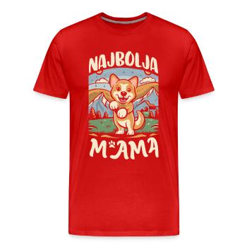 Najbolja maman I meilleur cadeau de fête des mères de maman - T-shirt bio Premium Homme - rouge - Devant - Damien (186cm)