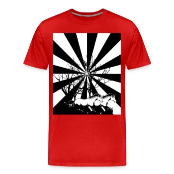Fantasy Chevaux Sauvages Cheval Chevaux Poney - T-shirt bio Premium Homme - rouge - Devant - Damien (186cm)