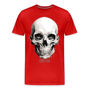 Memento mori - Skull Totenkopf - Männer Premium Bio T-Shirt - Rot - Vorne - Damien (186cm)