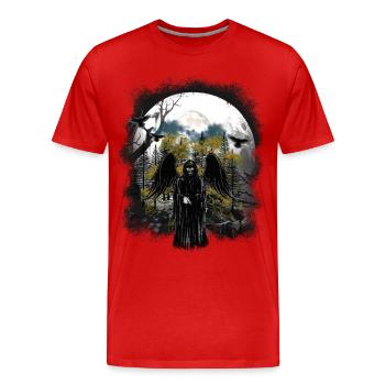 Halloween Kreatur Engel okkult spirituell Wald - Männer Premium Bio T-Shirt - Rot - Vorne - Damien (186cm)
