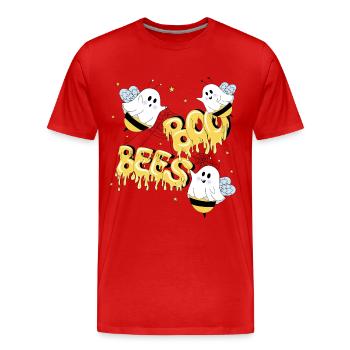 Boo Bees - Männer Premium Bio T-Shirt - Rot - Vorne - Damien (186cm)