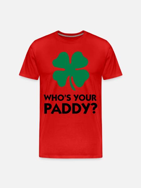 Who s your Paddy? - Men's Premium Organic T-Shirt - red