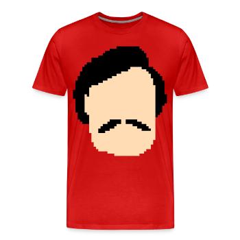 Pablo pixels - Men's Premium Organic T-Shirt - red - Front - Damien (186cm)