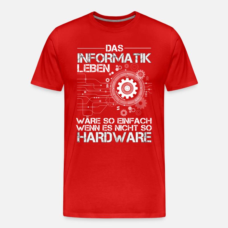 Informatik - Männer Premium Bio T-Shirt - Rot