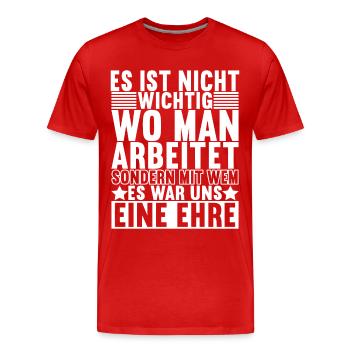 Abschiedsgeschenk Jobwechsel Kollege - Männer Premium Bio T-Shirt - Rot - Vorne - Damien (186cm)