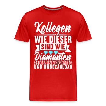 Abschiedsgeschenk Jobwechsel Kollege - Männer Premium Bio T-Shirt - Rot - Vorne - Damien (186cm)