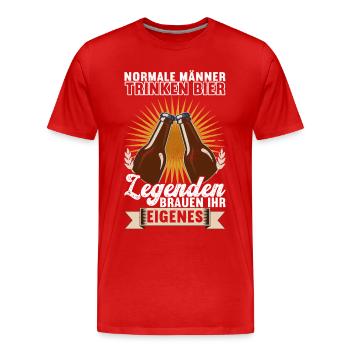 Bierbrauen Bierbrauer - Männer Premium Bio T-Shirt - Rot - Vorne - Damien (186cm)
