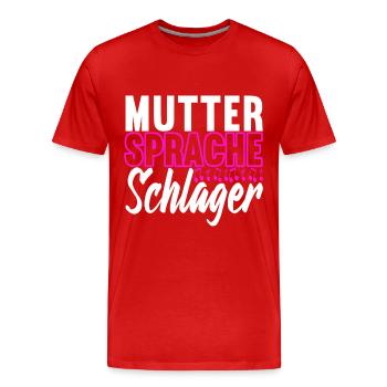Schlager Schlagerparty - Männer Premium Bio T-Shirt - Rot - Vorne - Damien (186cm)