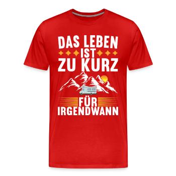 Camping Wohnmobil - Männer Premium Bio T-Shirt - Rot - Vorne - Damien (186cm)