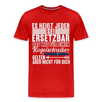 Abschiedsgeschenk Jobwechsel Kollege - Männer Premium Bio T-Shirt - Rot - Vorne - Damien (186cm)