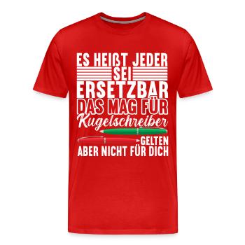 Abschiedsgeschenk Jobwechsel Kollege - Männer Premium Bio T-Shirt - Rot - Vorne - Damien (186cm)