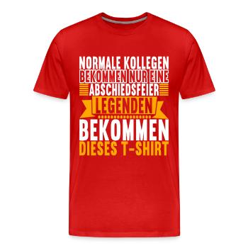 Abschiedsgeschenk Jobwechsel Kollege - Männer Premium Bio T-Shirt - Rot - Vorne - Damien (186cm)